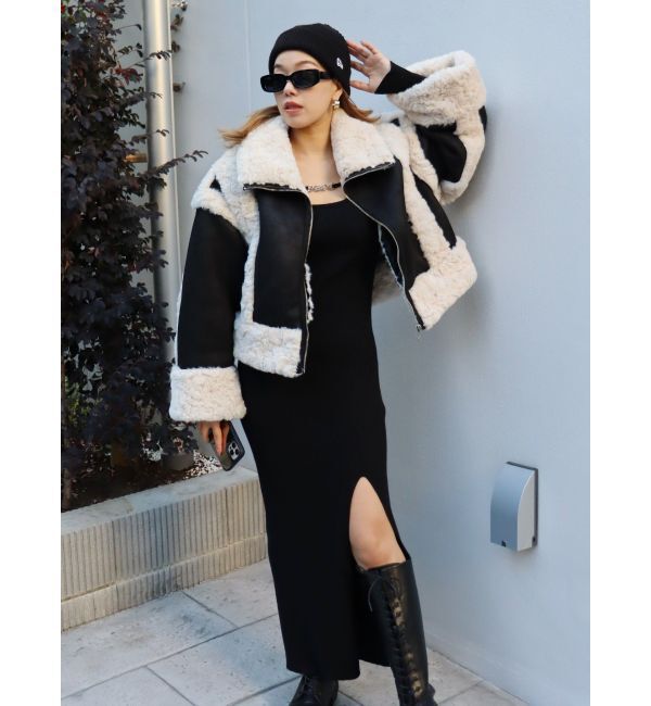 EVRIS「デコルテラインロングニットワンピース」|ワンピース|