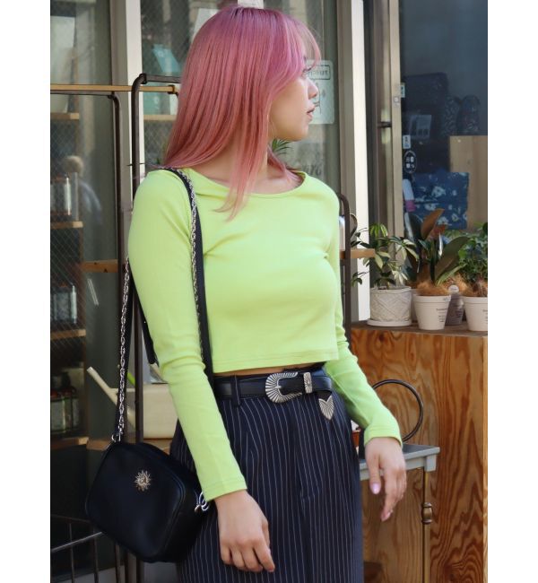 EVRIS「ベーシッククロップドロンT」|Tシャツ・カットソー|