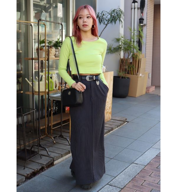 EVRIS「ベーシッククロップドロンT」|Tシャツ・カットソー|