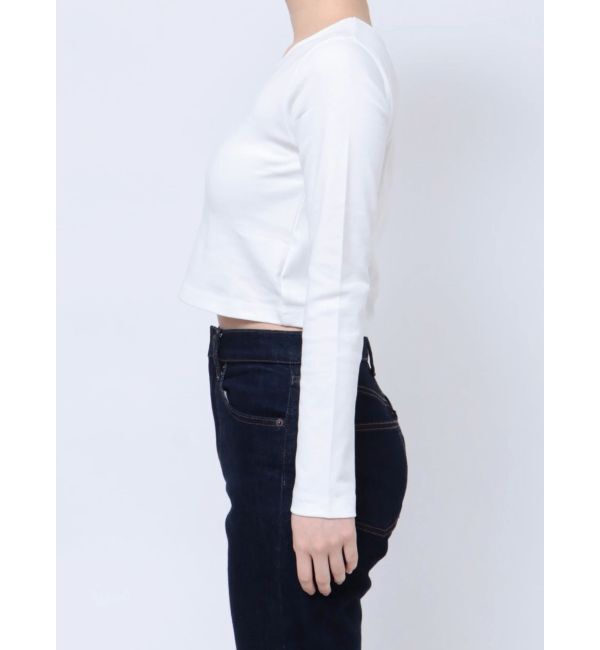 EVRIS「ベーシッククロップドロンT」|Tシャツ・カットソー|