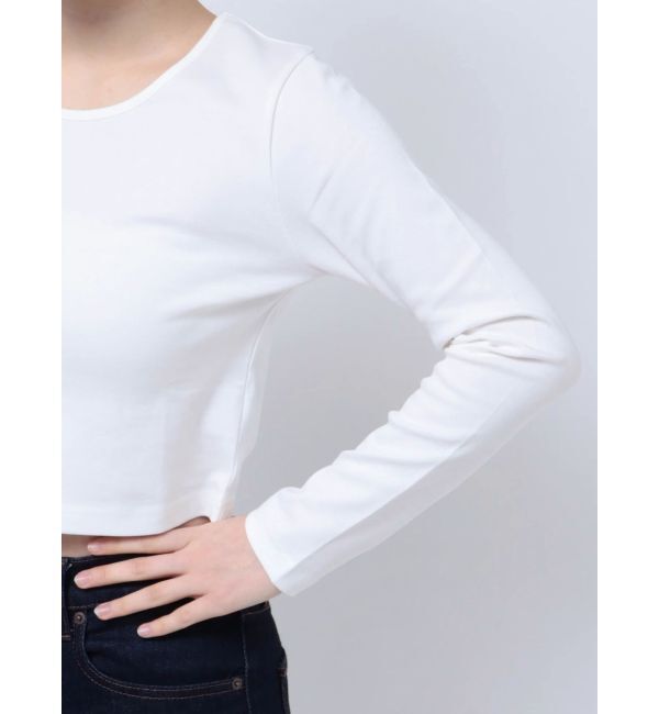 EVRIS「ベーシッククロップドロンT」|Tシャツ・カットソー|