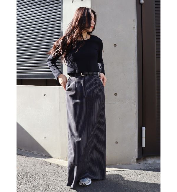 EVRIS「ベーシッククロップドロンT」|Tシャツ・カットソー|