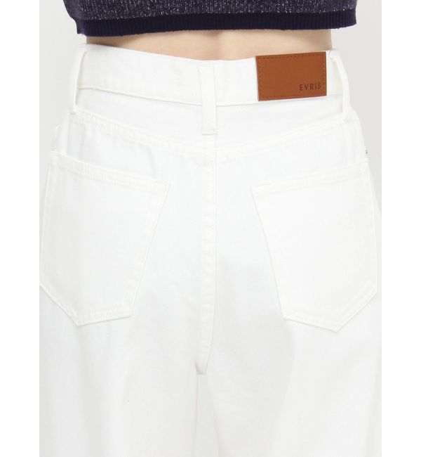EVRIS「オープンウエストワイドデニムパンツ」|デニム|