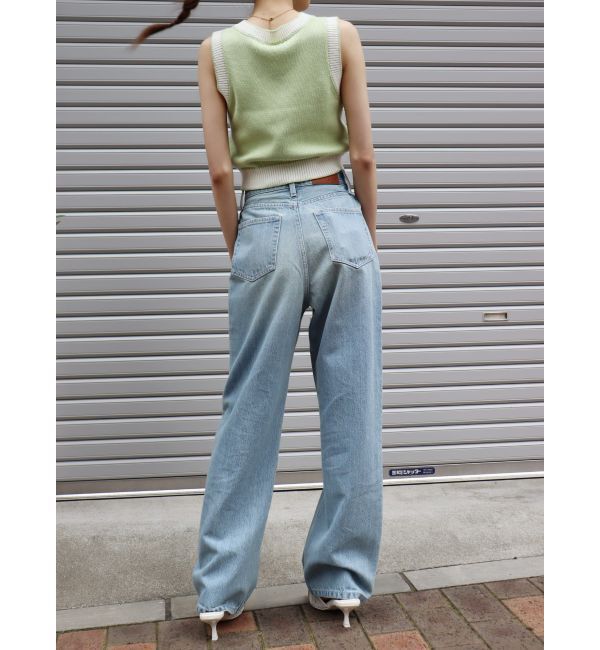 EVRIS「オープンウエストワイドデニムパンツ」|デニム|