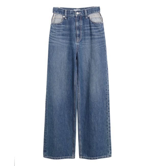 EVRIS「オープンウエストワイドデニムパンツ」|デニム|