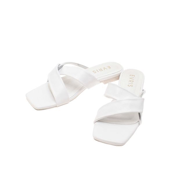 EVRIS「バイカラーフラットサンダル」|サンダル|