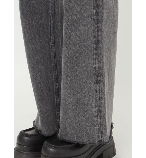 EVRIS「シンプルワイドデニムパンツ」|デニム|