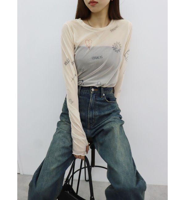 EVRIS「シンプルワイドデニムパンツ」|デニム|