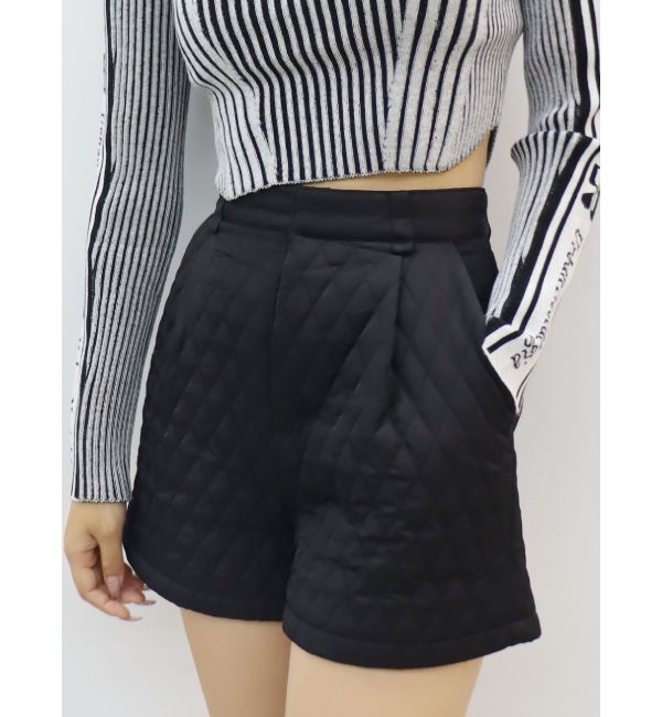 EVRIS「ワンポイントキルティングショートパンツ【セットアップ着用可能】」|その他|ブラック