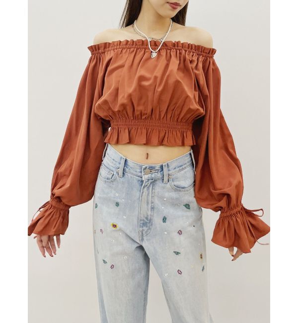 EVRIS「embroidery shineeデニムパンツ」|デニム|