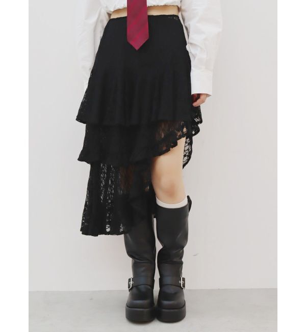 EVRIS「ティアードレースミニスカート」|スカート|