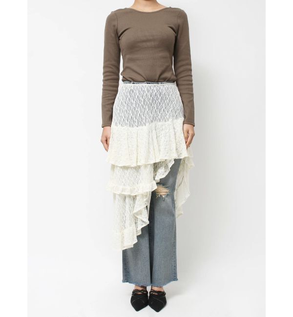 EVRIS「ティアードレースミニスカート」|スカート|