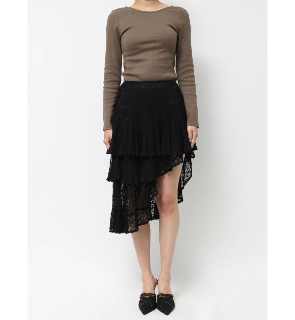 EVRIS「ティアードレースミニスカート」|スカート|