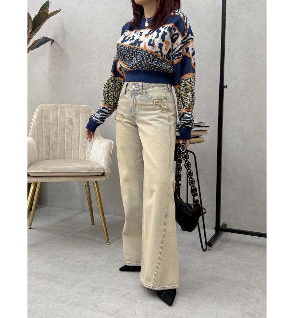 EVRIS「ヴィンテージワイドデニムパンツ」|デニム|