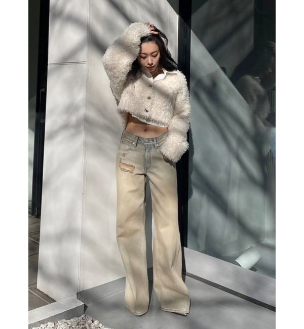 EVRIS「ヴィンテージワイドデニムパンツ」|デニム|