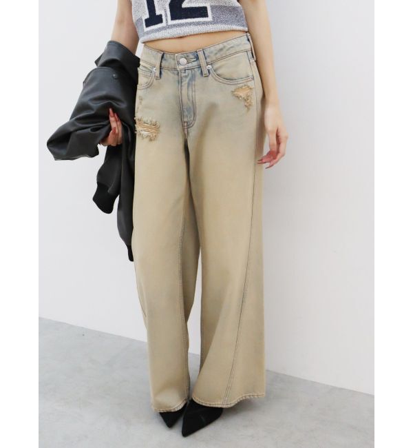 EVRIS「ヴィンテージワイドデニムパンツ」|デニム|