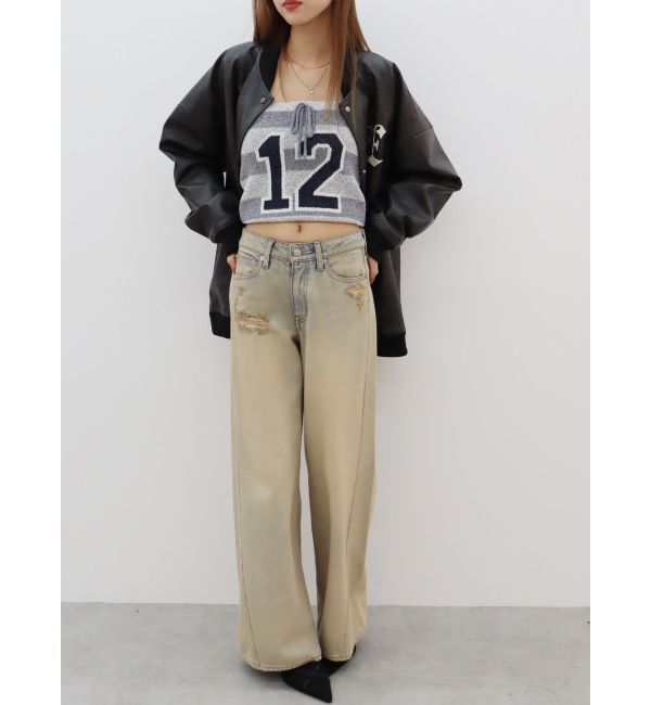 EVRIS「ヴィンテージワイドデニムパンツ」|デニム|