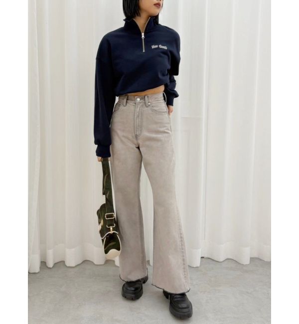 EVRIS「ナンバリングハーフZIPスウェットトップス」|スウェット・ジャージ|