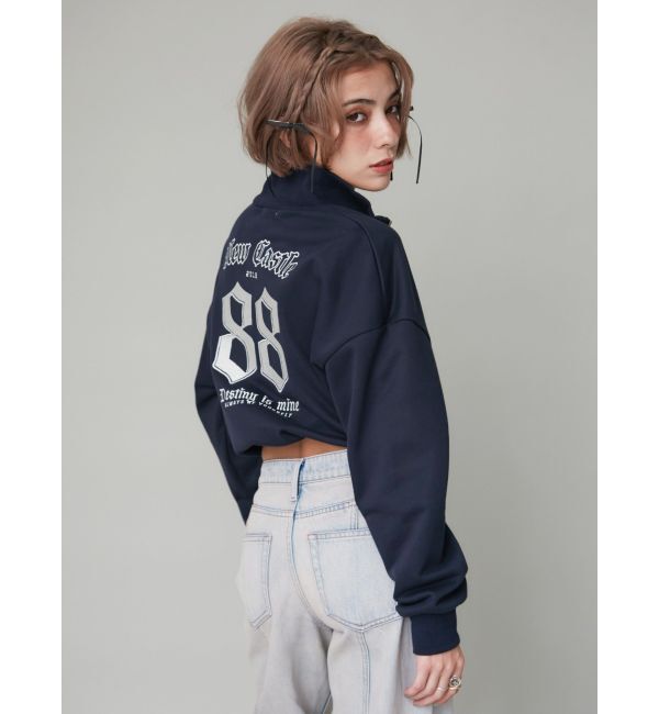 EVRIS「ナンバリングハーフZIPスウェットトップス」|スウェット・ジャージ|