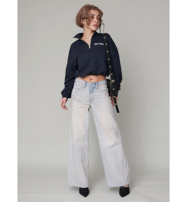 EVRIS「ナンバリングハーフZIPスウェットトップス」|スウェット・ジャージ|