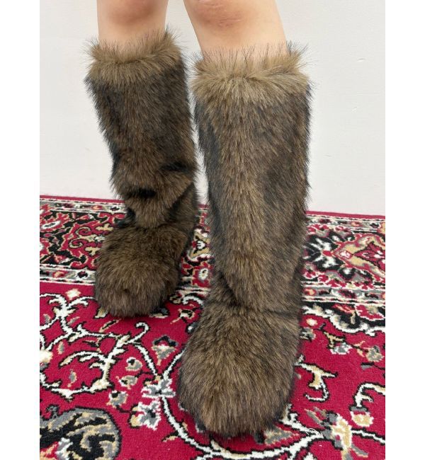 EVRIS「ファイクファーモンスターブーツ」|ロングブーツ|