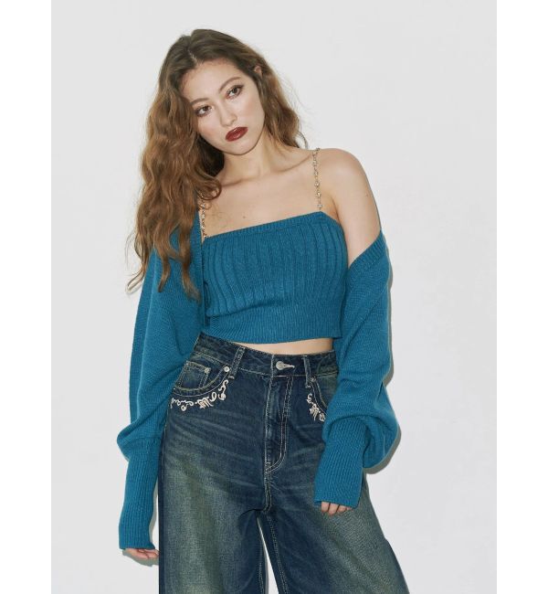 EVRIS「ビジューアンサンブルニットトップス」|ニット・セーター|