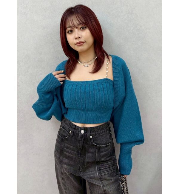 EVRIS「ビジューアンサンブルニットトップス」|ニット・セーター|