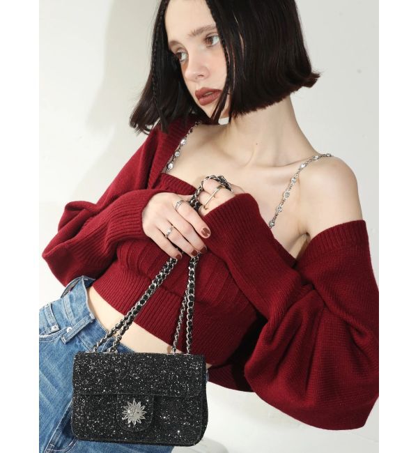 EVRIS「ビジューアンサンブルニットトップス」|ニット・セーター|