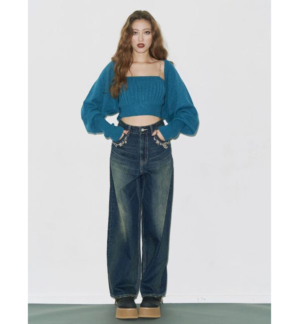 EVRIS「ビジューアンサンブルニットトップス」|ニット・セーター|