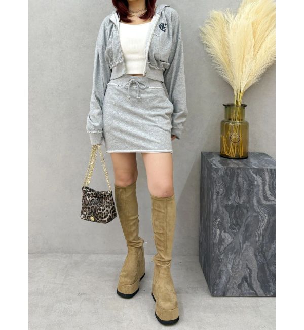 EVRIS「ブリーチスウェットミニスカート【セットアップ着用可能】」|スカート|