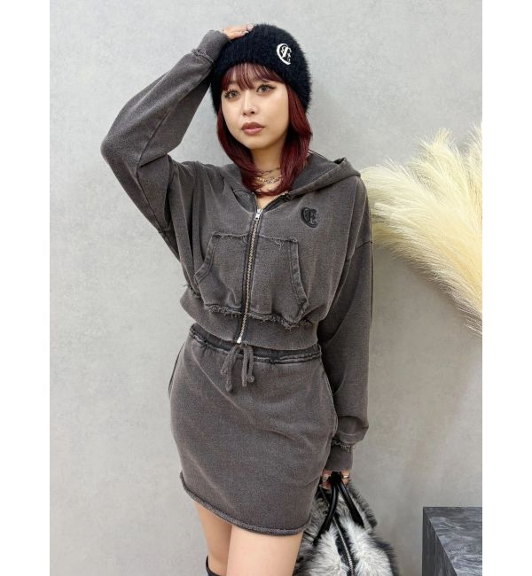 EVRIS「ブリーチスウェットミニスカート【セットアップ着用可能】」|スカート|