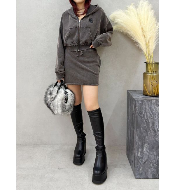 EVRIS「ブリーチスウェットミニスカート【セットアップ着用可能】」|スカート|