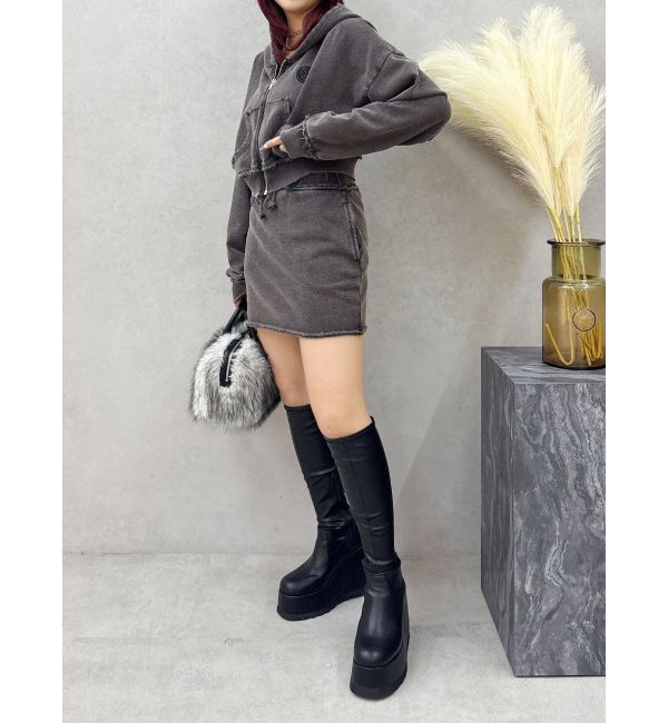 EVRIS「ブリーチスウェットミニスカート【セットアップ着用可能】」|スカート|