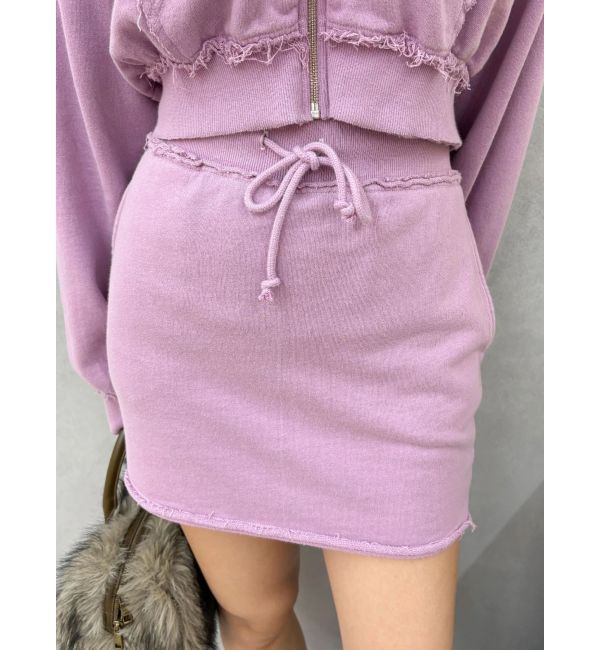 EVRIS「ブリーチスウェットミニスカート【セットアップ着用可能】」|スカート|ピンク