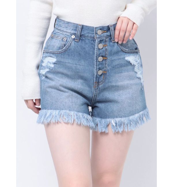 jouetie「ダメージデニムショートパンツ」|デニム|