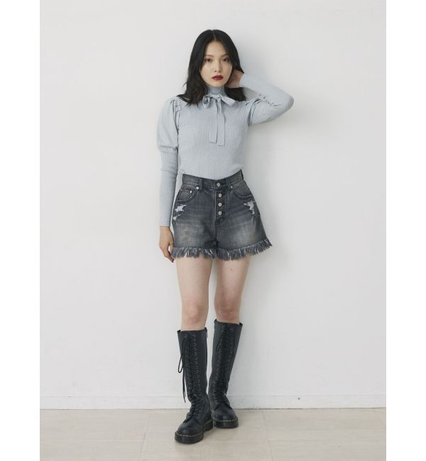 jouetie「ダメージデニムショートパンツ」|デニム|