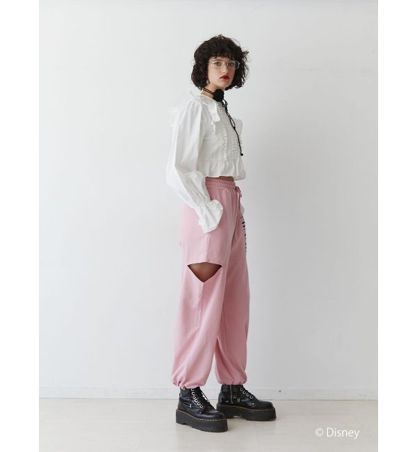 jouetie「【ミッキー＆ミニー】ロゴスリットスウェットパンツ【セットアップ対応】」|その他|