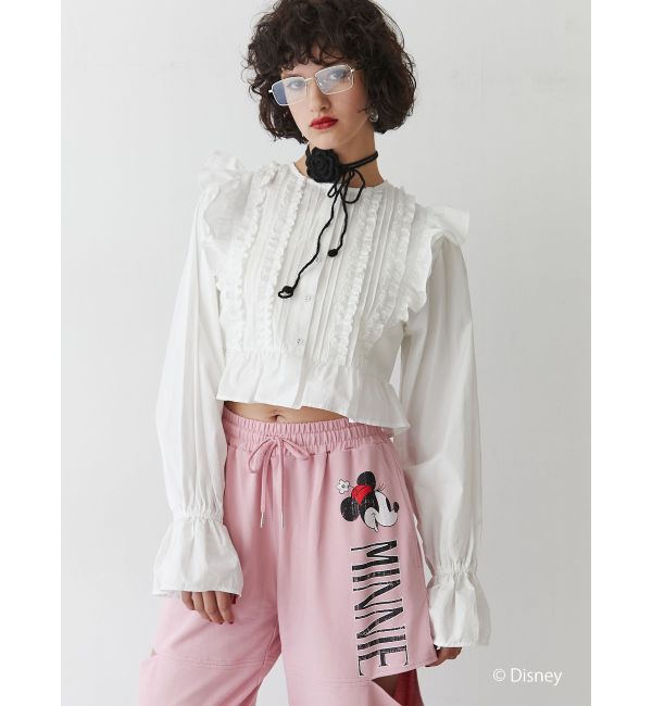 jouetie「【ミッキー＆ミニー】ロゴスリットスウェットパンツ【セットアップ対応】」|その他|