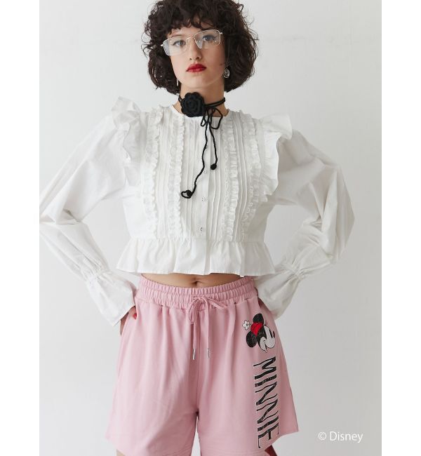 jouetie「【ミッキー＆ミニー】ロゴスリットスウェットパンツ【セットアップ対応】」|その他|