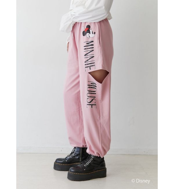 jouetie「【ミッキー＆ミニー】ロゴスリットスウェットパンツ【セットアップ対応】」|その他|