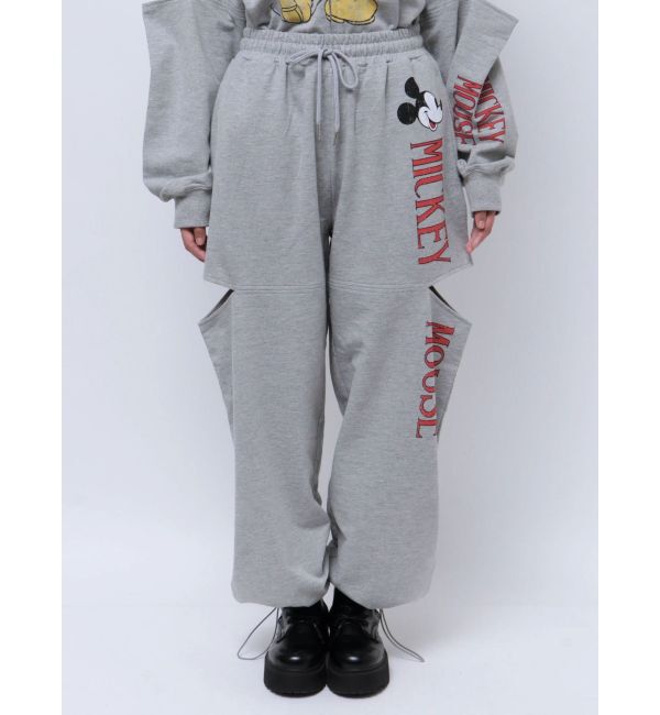 jouetie「【ミッキー＆ミニー】ロゴスリットスウェットパンツ【セットアップ対応】」|その他|