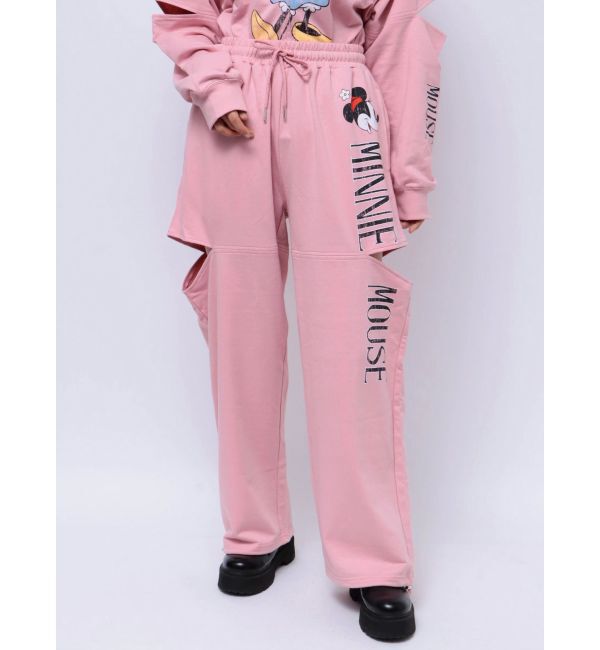 jouetie「【ミッキー＆ミニー】ロゴスリットスウェットパンツ【セットアップ対応】」|その他|