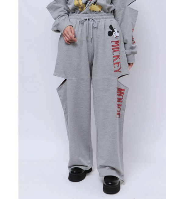 jouetie「【ミッキー＆ミニー】ロゴスリットスウェットパンツ【セットアップ対応】」|その他|