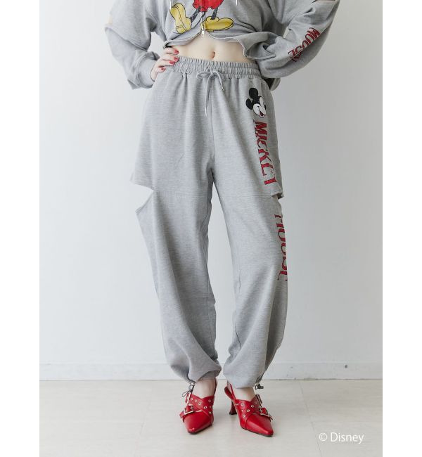 jouetie「【ミッキー＆ミニー】ロゴスリットスウェットパンツ【セットアップ対応】」|その他|