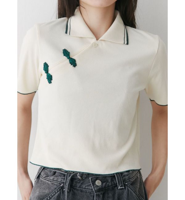 jouetie「チャイナポロトップス」|ポロシャツ|