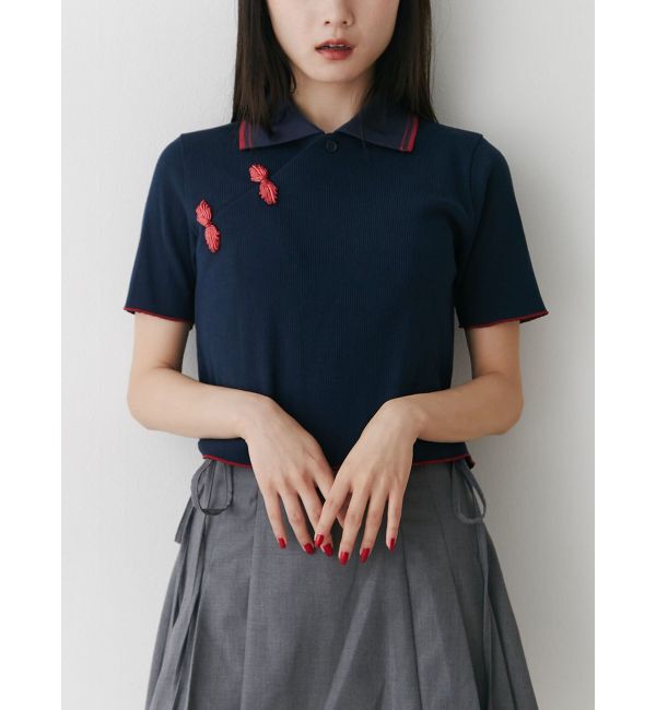 jouetie「チャイナポロトップス」|ポロシャツ|