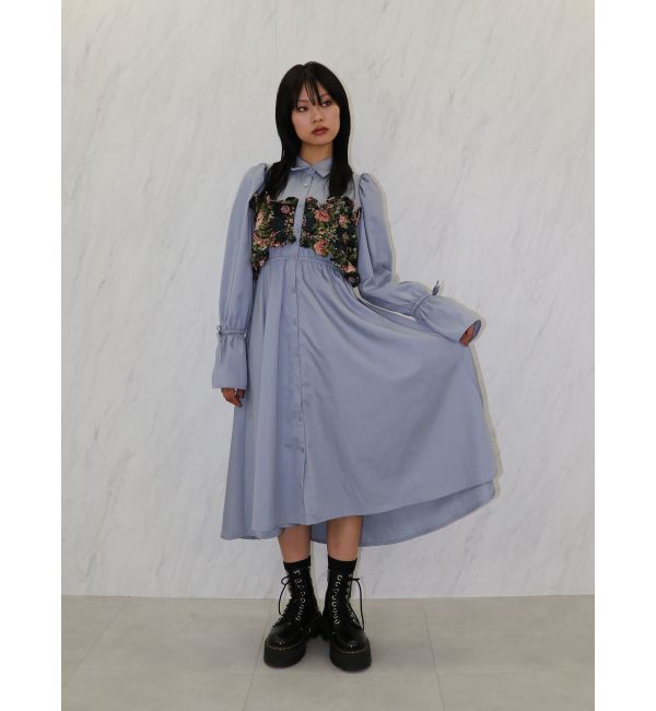 jouetie「ゴブランビスチェシャツワンピース」|ワンピース|