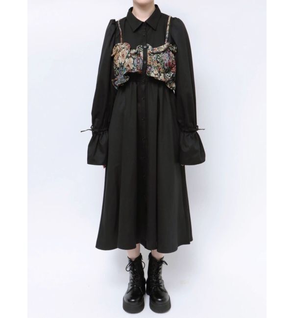 jouetie「ゴブランビスチェシャツワンピース」|ワンピース|