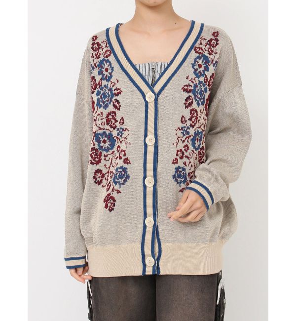 jouetie「ウエスタンライクジャガードルーズカーデ」|カーディガン|