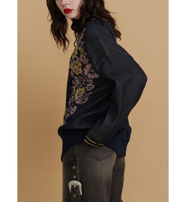 jouetie「ウエスタンライクジャガードルーズカーデ」|カーディガン|